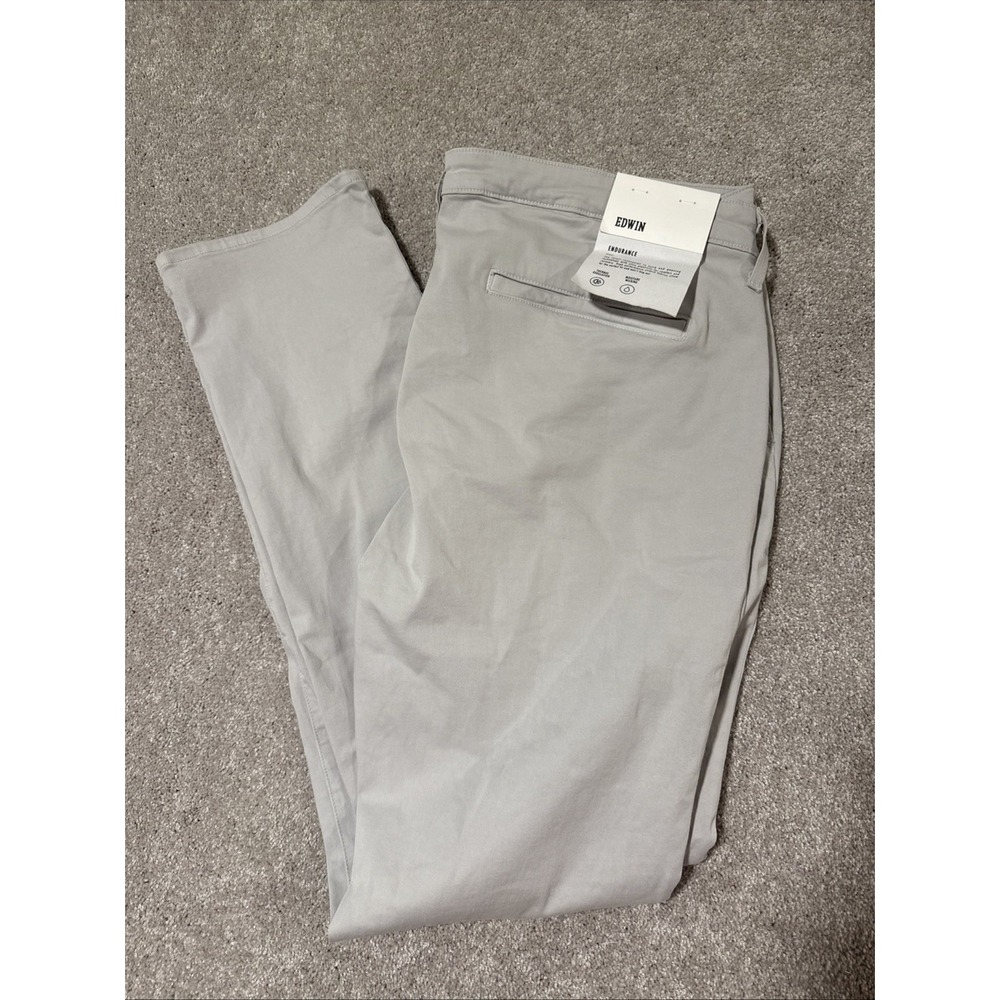 NWT 168$ Edwin Endurance Mason Slim Chino Stone Men's SZ 40‎